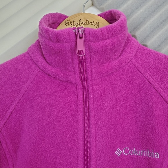 Columbia | Fuchsia turtleneck fleece jacket size S - Picture 4 of 7